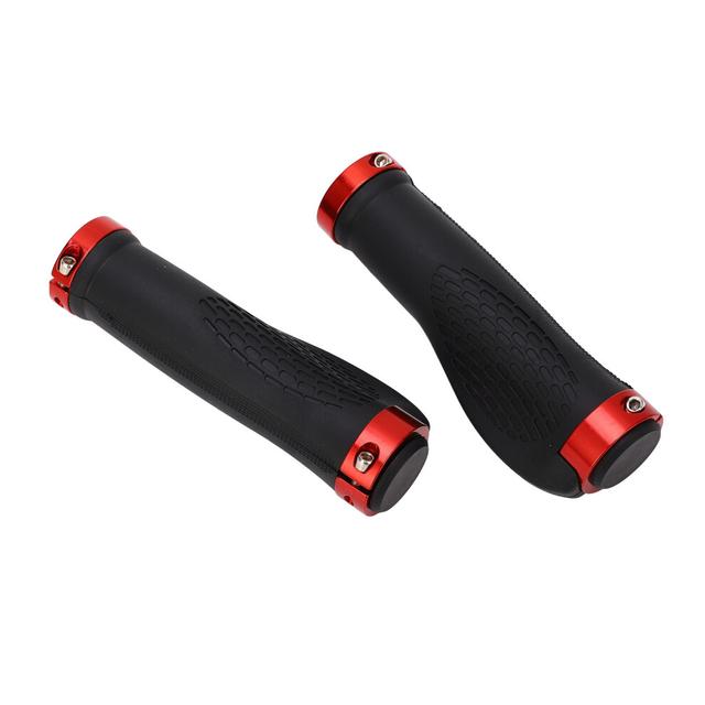 2Pcs Red Silicone & Aluminum Alloy Electric Scooter Handle Grip Sleeve Replacement