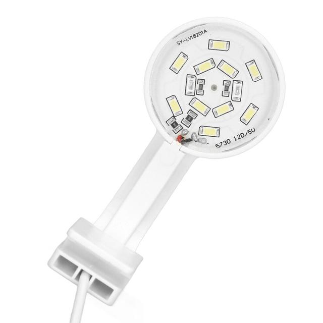 5W USB Fish Tank Clip Light 12 LEDs 360 Adjustable Blue/White