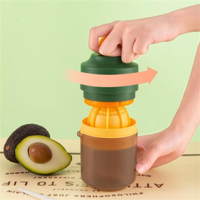 Mini Manual Juicer 2-Way, 8-Blade Portable Fruit Squeezer for Home & Travel