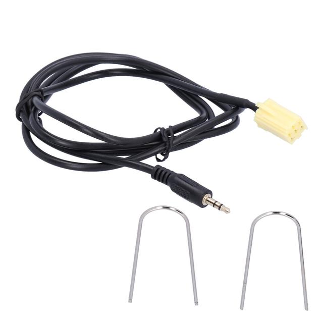 59.1in 6Pin AUX-IN Cable Audio Input Adapter 3.5mm