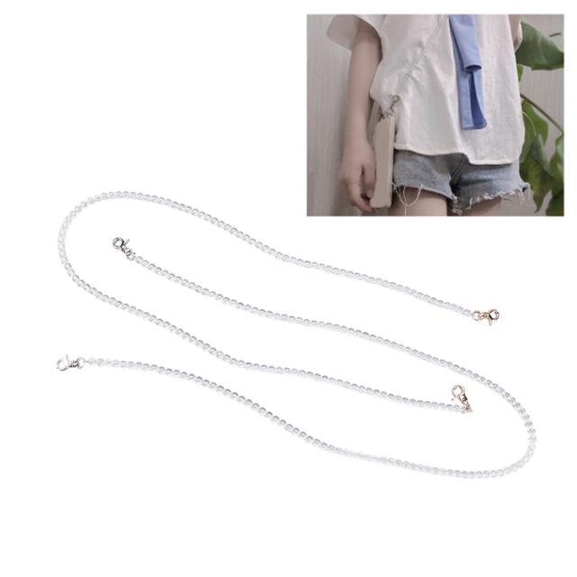 8mm Acrylic Beads String Decoration, 1.2m, Transparent Bright