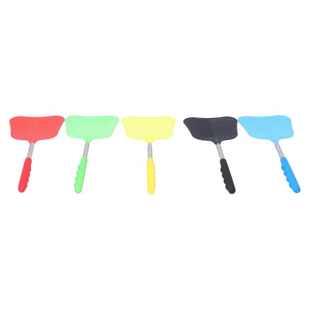 5PCS Retractable Fly Swatter Set with Stainless Steel Rod for Home Use