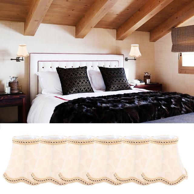 Set of 6 Fabric Wall Lamp Shades for Chandelier Light Decoration Home Use