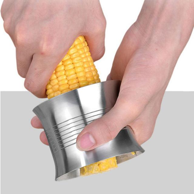 Compact 304 Stainless Steel Corn Peeler & Stripping Tool for Fresh Corn