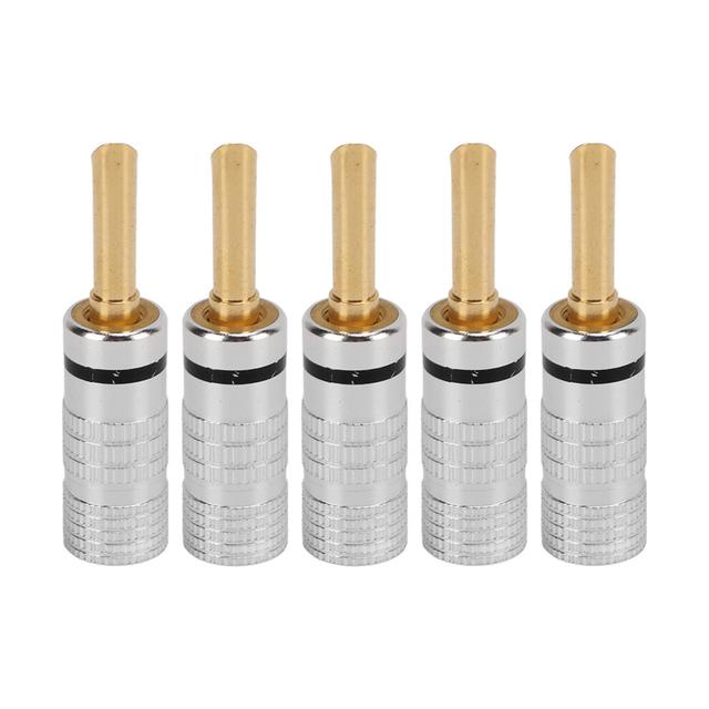 5Pcs J.10054 Serrated Banana Plug 4mm Solderless