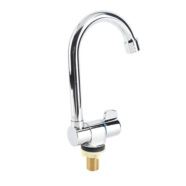 Space-Saving Rotating RV Faucet - Wall Mounted 180/360 Swivel