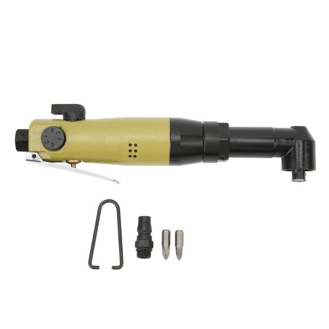 1/4in Inlet Pneumatic Screwdriver with Bits Elbow
