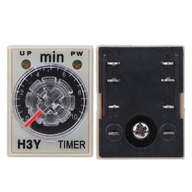 H3Y-2 Time Relay 8 Pins 0-10 Minutes 12VDC High Accuracy for Home Appliances