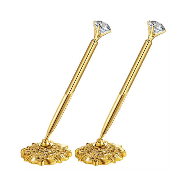 Hollow Round Pen Holder Signing Set for Wedding Bridal Engagement Gues