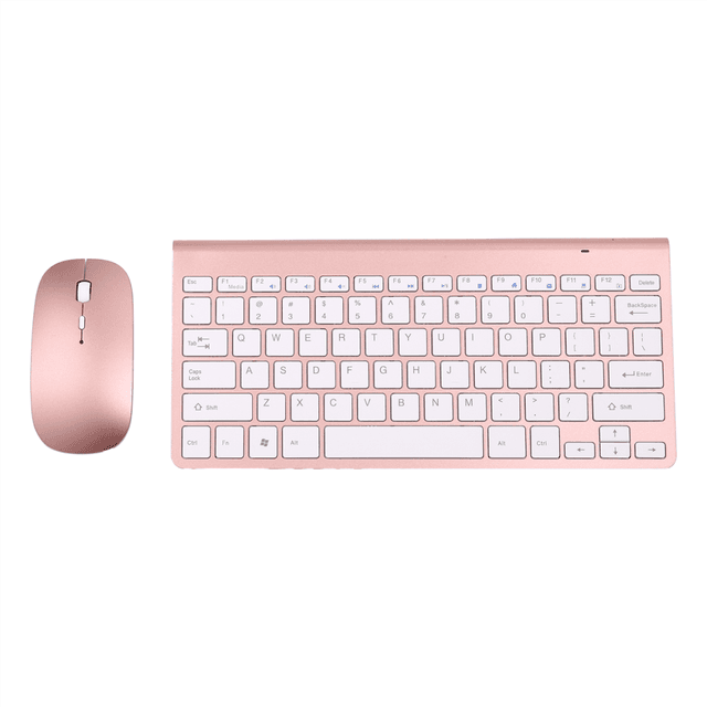 2.4Ghz Wireless Keyboard And Mouse For PC WindowsXP(rose gold)