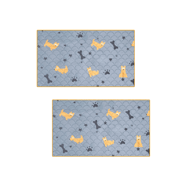 2 Pcs Guinea Pig Cage Liners Absorbent Reusable Washable Waterproof Puppy Grey