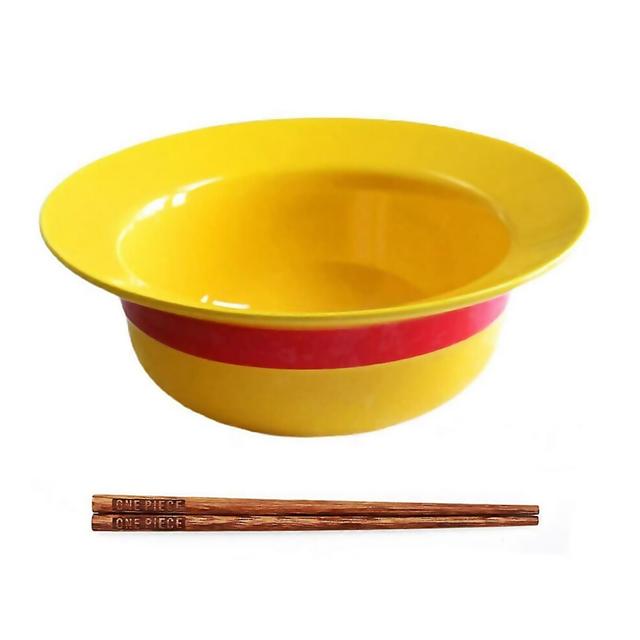 For One Piece Straw Hat Bowl Set Straw Hat Ceramic Bowl Engraved