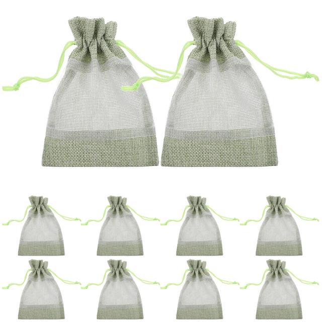 10 Pcs Gift Bag Small Storage Bag Travel Open The Window Yarn