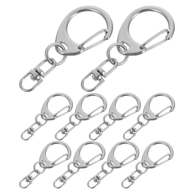 Small Swivel Snap Hooks Lobster Clasp Zinc Alloy 10pcs