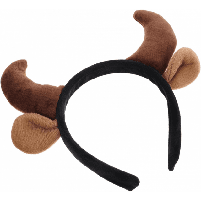 Korean Style Plush Cow Ears And Horns Headband Funny Animal Cosplay Hair Hoop  Festival Theme Party Fancy Dress Headwear