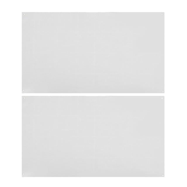 2 Pcs Diy Painting Banner Decors Polyester Lawn Flags Blank