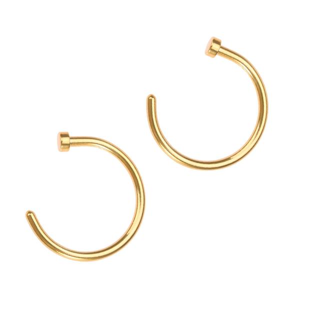 2 Pcs Nose Ring Nose Nose Piercing Nose Hoop Golden