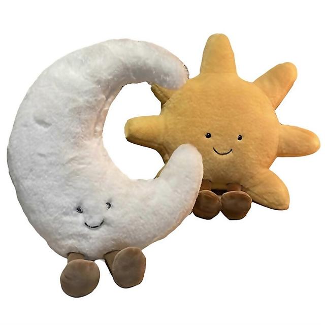 For Cute Moon Sun Plush Toy Cartoon Weather Plush Toy Children Bedroom Decoration Sofa Pillow
