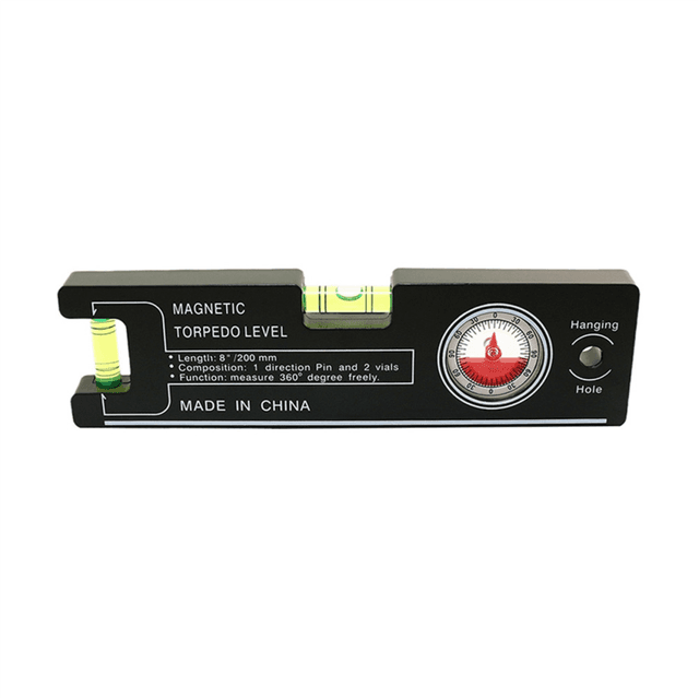 High 200mm Magnetic Level Ruler ABS Millimeter Sca