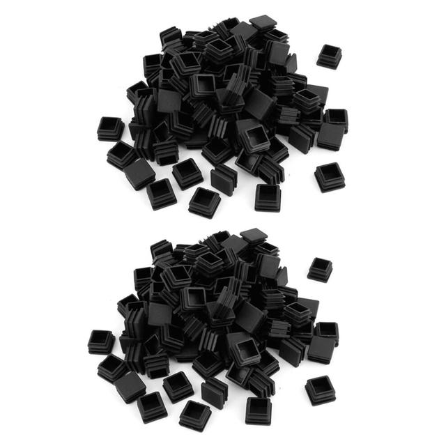 200Pcs 1 Inch Square Tube End Cap Plastic Plugs Insert Chair