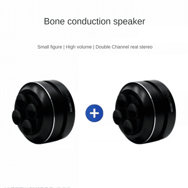 2Pcs Bluetooth 5.0 Speaker Bone Conduction Speakers Silver