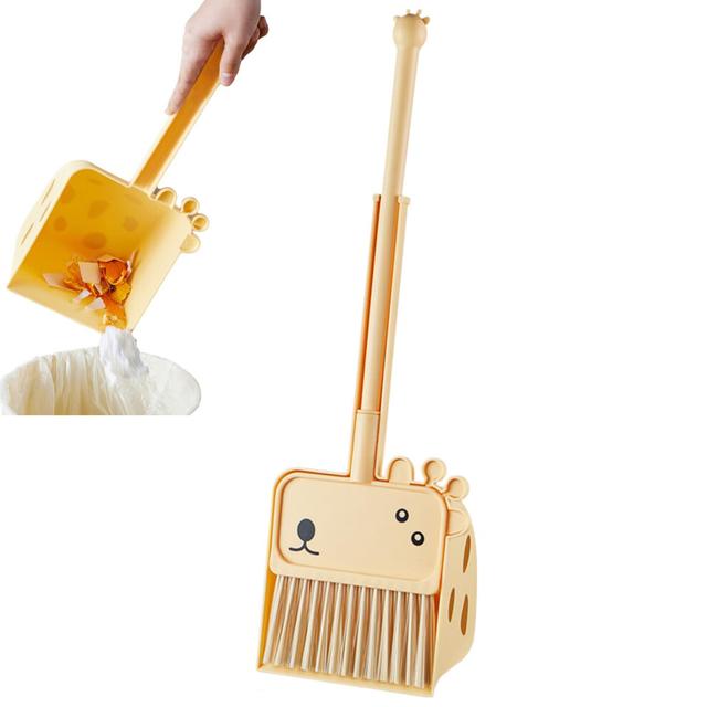Mop Broom Set for Toddlers, Children's Cleaning Toy Set, Upgrade Kitchen Slicer, Sauerkraut Cutter, Herb Salad Tool