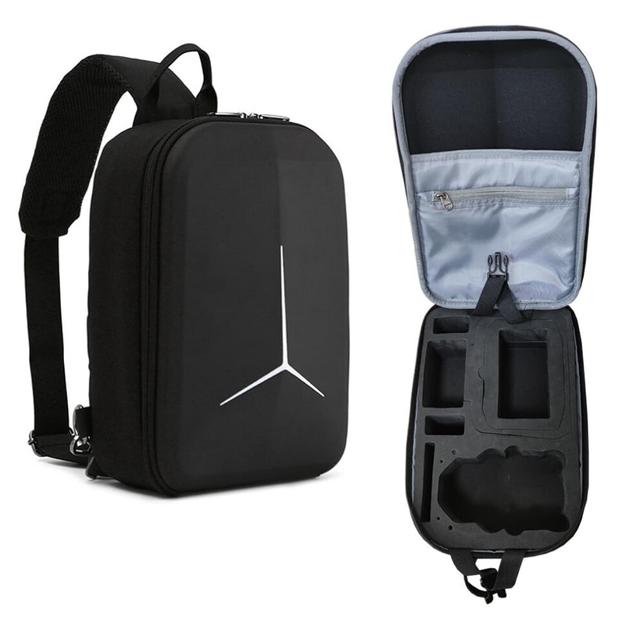 Shoulder Bag for DJI Mini 4 Pro - Portable Black Backpack Carrier with Chest Storage, 31 x 20.5 x 11.5 cm
