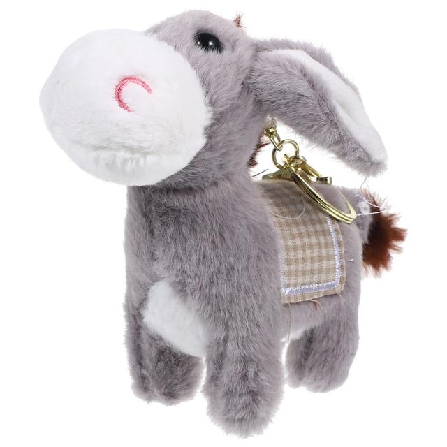 Decorative Plush Toy Donkey Animals Chains Keychain