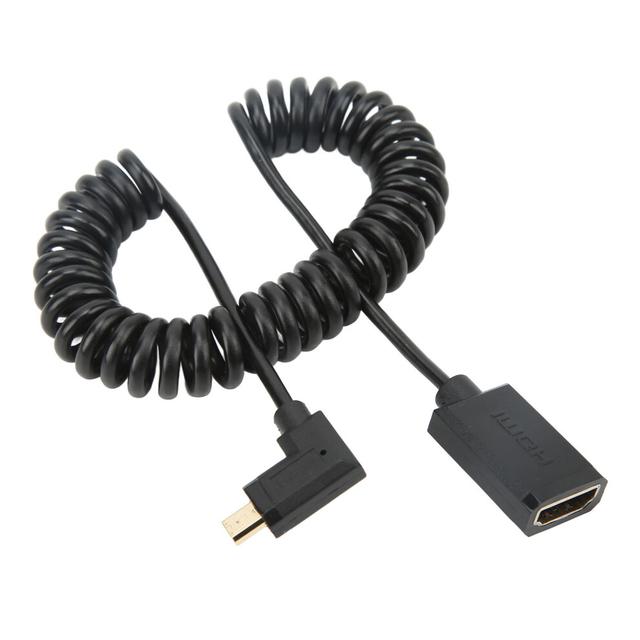 1.8m Coiled Cable Micro HD Multimedia Interface to