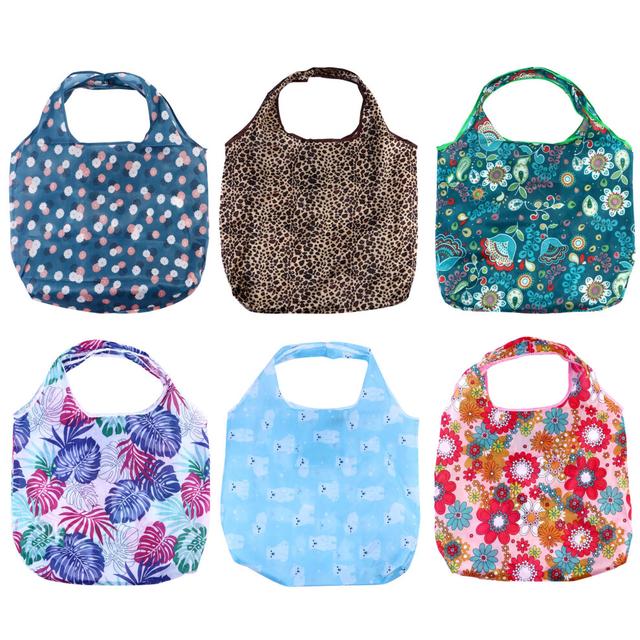 6 Pcs Supermarket Tote Bag Reusable Grocery Bags Shopping Handbag
