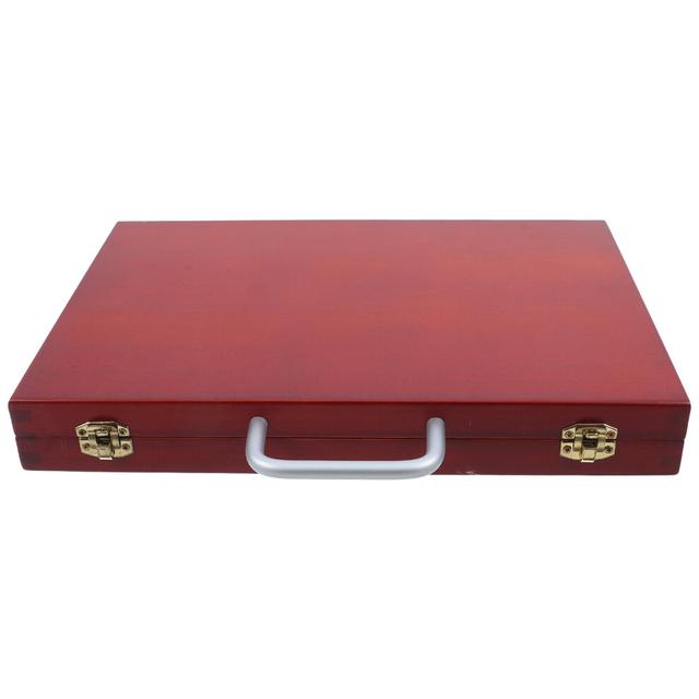 European Style Wooden Drawing Tool Box Spacious Interior For