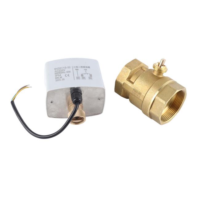 AC220V DN50 2" Inch 2âWay 3âWire Brass Electric