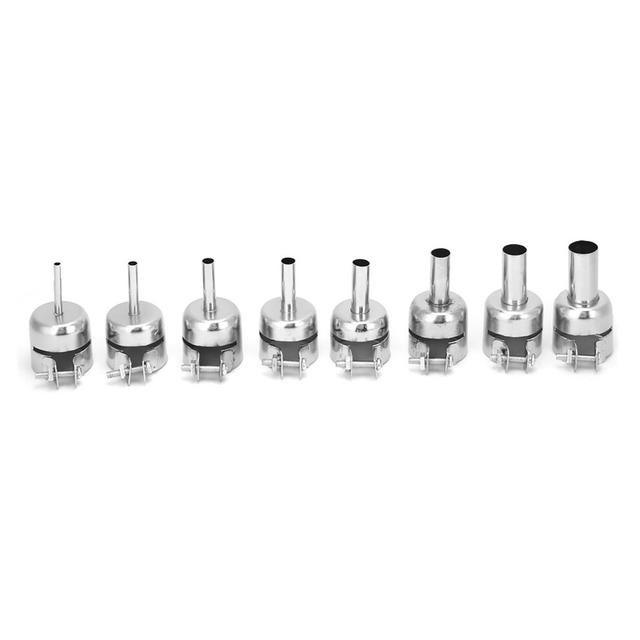 8 Pcs Stainless Steel Hot Air Gun Nozzle Heat