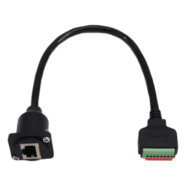 D Type RJ45 8P8C Female Panel Mount to Solderless Terminal Block