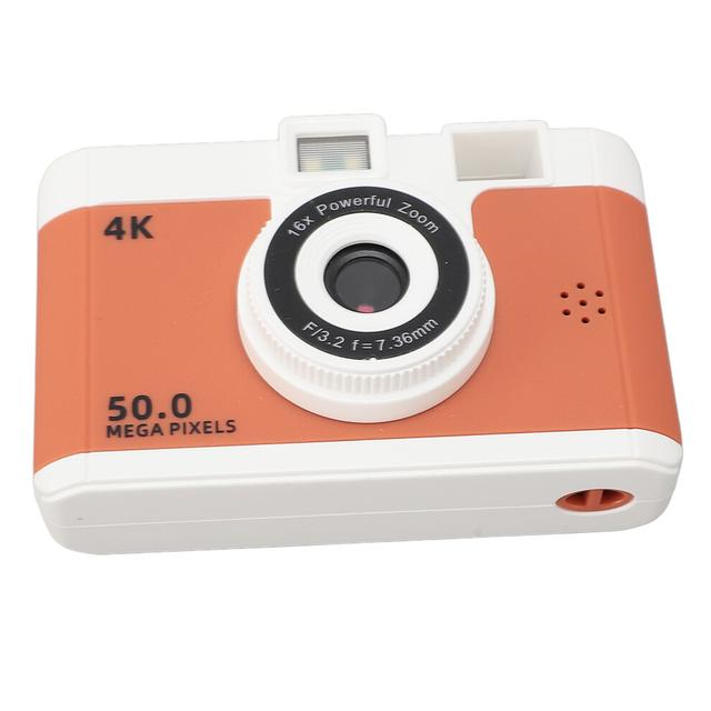 50MP 1080P Dual Cameras Compact Camera with 8X Zoom, 2.4" Screen, 800mAh Battery Brown