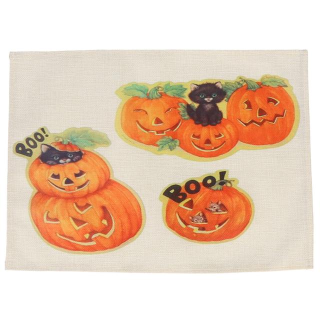 4 Pcs Unique Tableware Mat Heat Insulation Placemat for Halloween