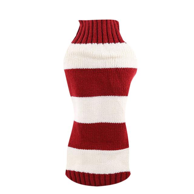 2pcs Pet Winter Warm Sweater for Dog XL Red White Stripe