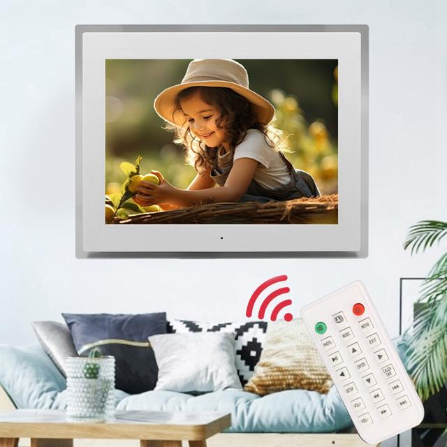 14.6" IPS Digital Photo Frame with Remote, 32GB Support, HD Acrylic