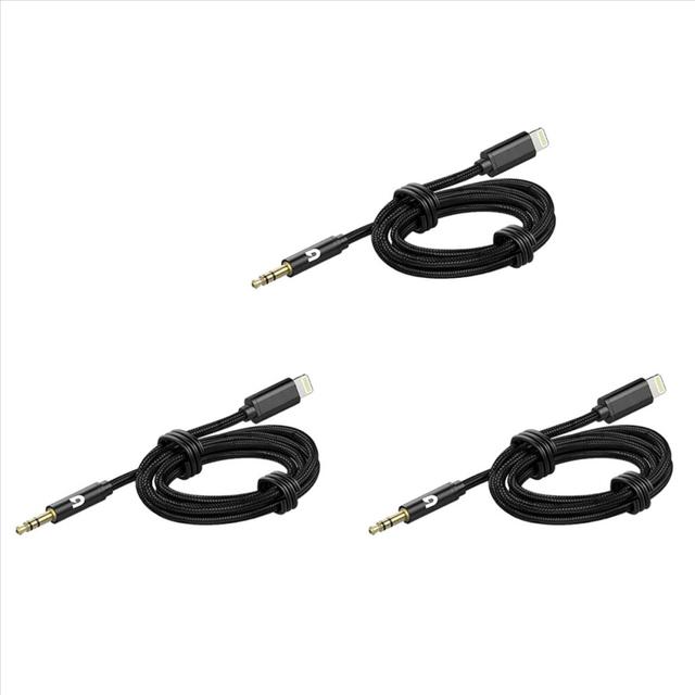 3X Car AUX Cable for Audio Cable Aux Cable to 3.5mm Audio