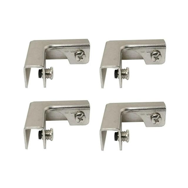 4Pcs L Type Glass Fixing Clip 2 Way Glass Connectors
