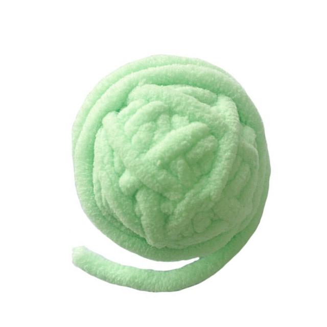 Interactive Green Cat Yarn Ball Toy with Bell, 5cm Bite-Resistant