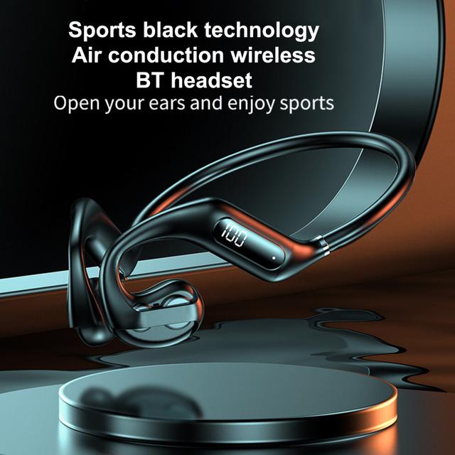 Wireless Air Conduction Headset BT5.3, 100H Battery, Waterproof 16x13.5x6cm