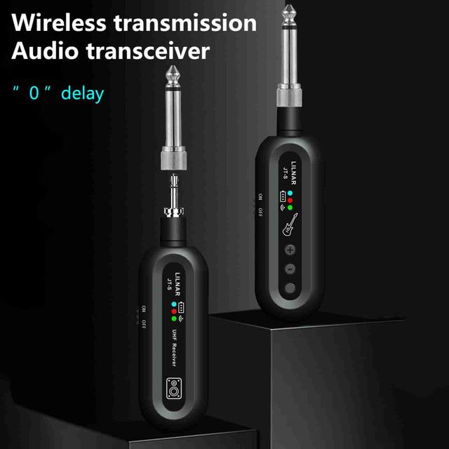 UHF Wireless Guitar Transmitter and Receiver 164ft, 75Hz-18kHz