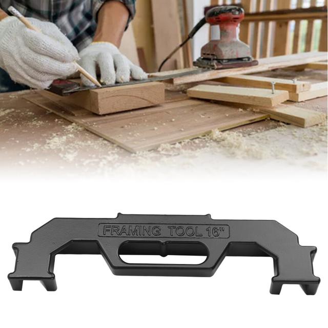 16 Inch Aluminum Alloy Framing Tool for Wall, Roof, Ladder, Decking - Black