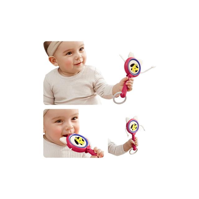 Infant Silicone Rattle Toy for 0-1 Year Soft Textured Baby Toy Babycare Baby Rattle Luola Red Safe & Durable