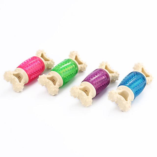 1pc Soft Latex Dog Toys Squeaky Purple For Indoor Play