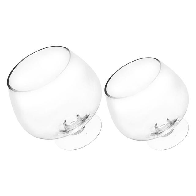 2pcs Clear Fish Tank Multi-Function Betta Tank Office Supply