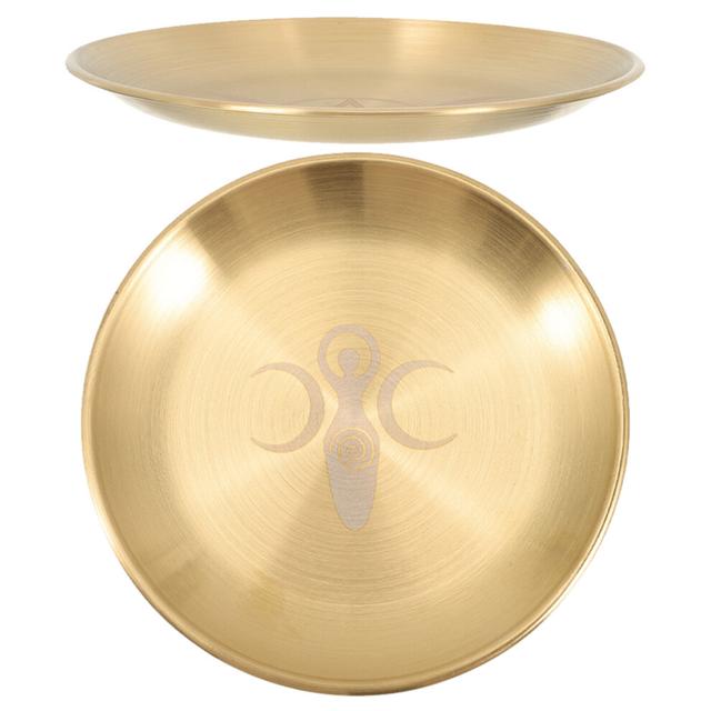 2pcs metal jewelry tray ring organizer decorative candle tarot tray