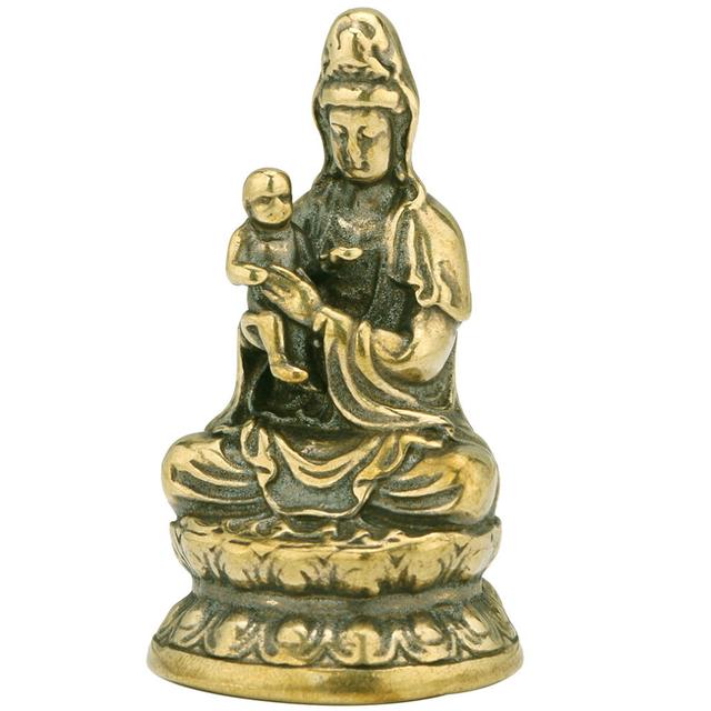 brass songzi kwan yin decor for home office housewarming gift