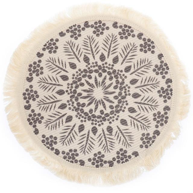 2 pcs placemats with tassels for farmhouse table decor and coasters